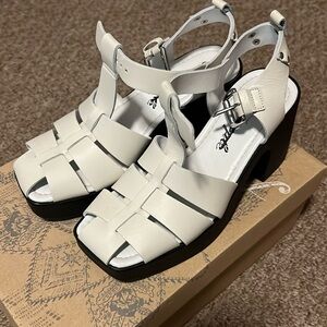 Free People Pacific Platform Fishermen Heel Sandal, size 5.5